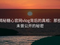 揭秘糖心官网vlog背后的真相：那些未曾公开的秘密