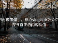 别再被带偏了，糖心vlog网页版免费，探寻真正的内容价值