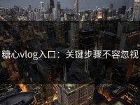 糖心vlog入口：关键步骤不容忽视