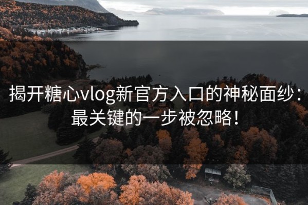 揭开糖心vlog新官方入口的神秘面纱：最关键的一步被忽略！