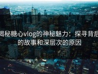 揭秘糖心vlog的神秘魅力：探寻背后的故事和深层次的原因