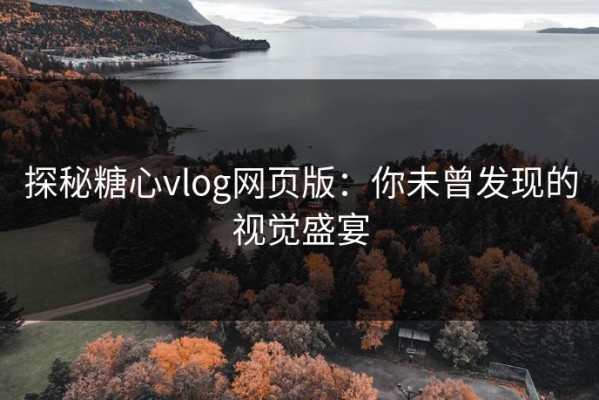 探秘糖心vlog网页版：你未曾发现的视觉盛宴