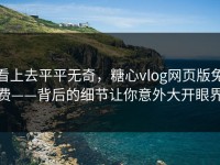看上去平平无奇，糖心vlog网页版免费——背后的细节让你意外大开眼界