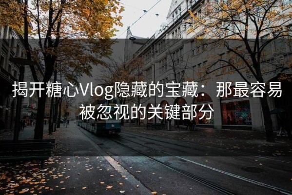 揭开糖心Vlog隐藏的宝藏：那最容易被忽视的关键部分