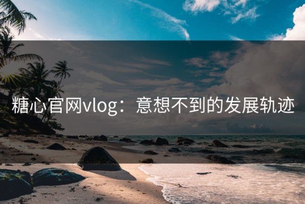 糖心官网vlog：意想不到的发展轨迹