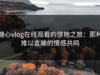 糖心vlog在线观看的惊艳之旅：那种难以言喻的情感共鸣