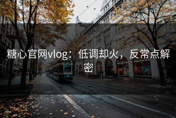 糖心官网vlog：低调却火，反常点解密