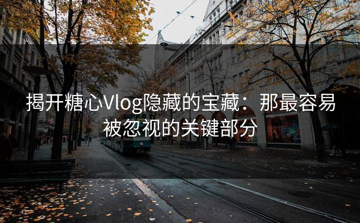 揭开糖心Vlog隐藏的宝藏：那最容易被忽视的关键部分