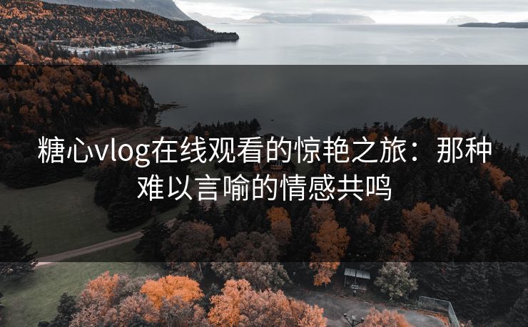 糖心vlog在线观看的惊艳之旅：那种难以言喻的情感共鸣