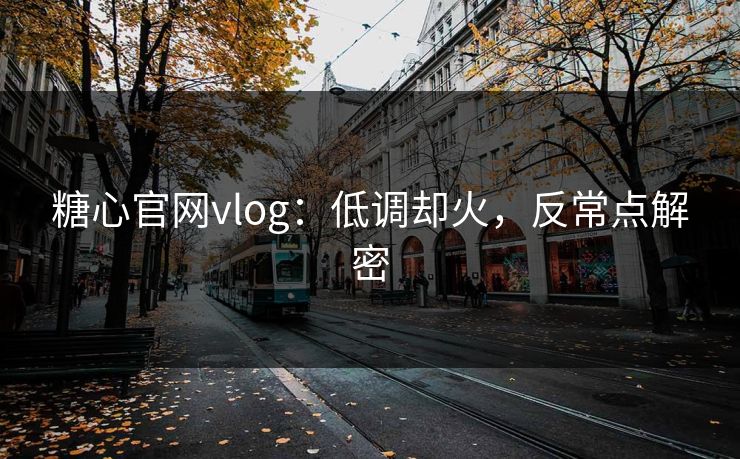 糖心官网vlog：低调却火，反常点解密