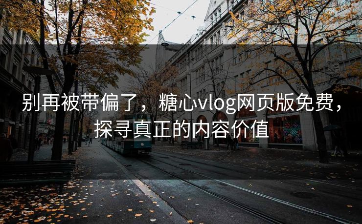 别再被带偏了，糖心vlog网页版免费，探寻真正的内容价值