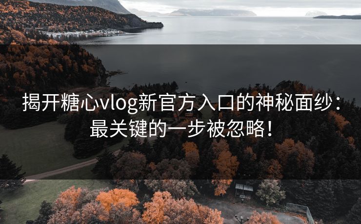 揭开糖心vlog新官方入口的神秘面纱：最关键的一步被忽略！