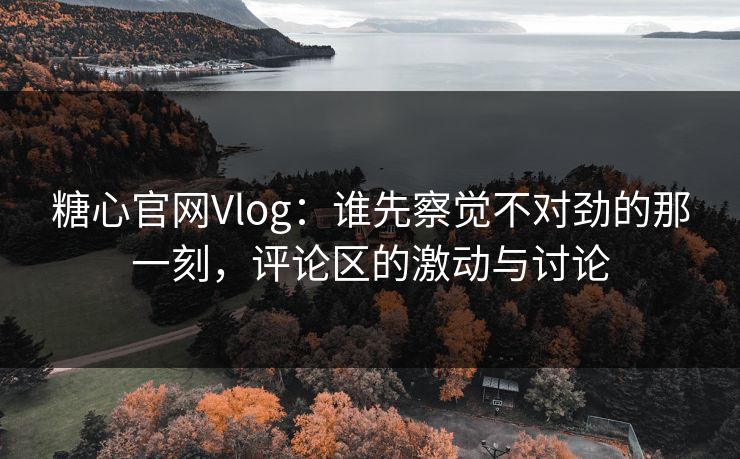 糖心官网Vlog：谁先察觉不对劲的那一刻，评论区的激动与讨论