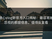 糖心vlog新官方入口揭秘：最容易被忽视的那层信息，值得反复看