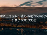 误会还是现实？糖心vlog的突然变化引发了大家的关注