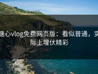 糖心vlog免费网页版：看似普通，实际上埋伏精彩