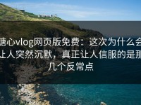 糖心vlog网页版免费：这次为什么会让人突然沉默，真正让人信服的是那几个反常点