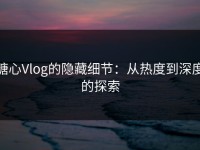 糖心Vlog的隐藏细节：从热度到深度的探索