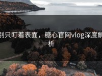 别只盯着表面，糖心官网vlog深度解析