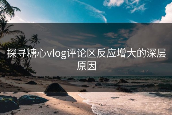 探寻糖心vlog评论区反应增大的深层原因