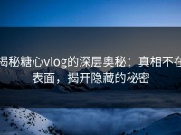 揭秘糖心vlog的深层奥秘：真相不在表面，揭开隐藏的秘密