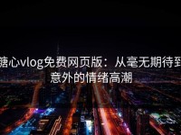 糖心vlog免费网页版：从毫无期待到意外的情绪高潮